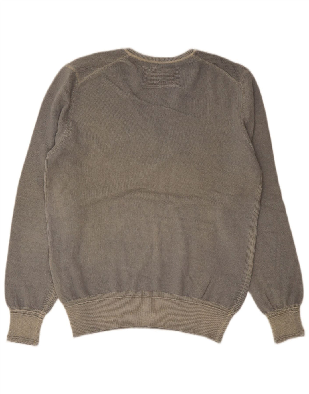 Playlife Męski sweter z dekoltem w kształcie litery V, duży, szary, wełniany