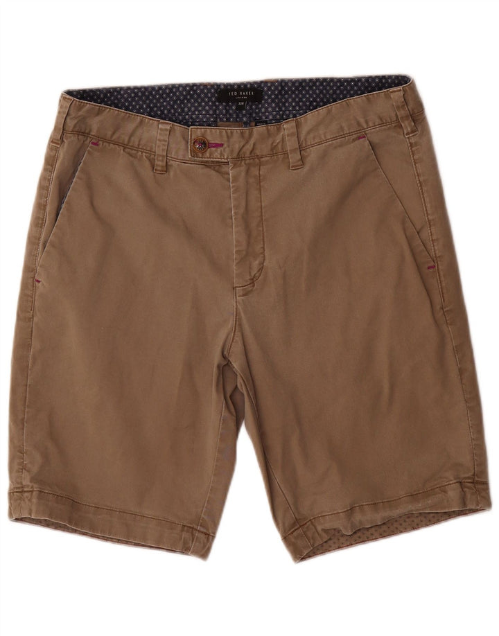 Męskie spodenki chino Ted Baker W32, średniobrązowe, bawełniane