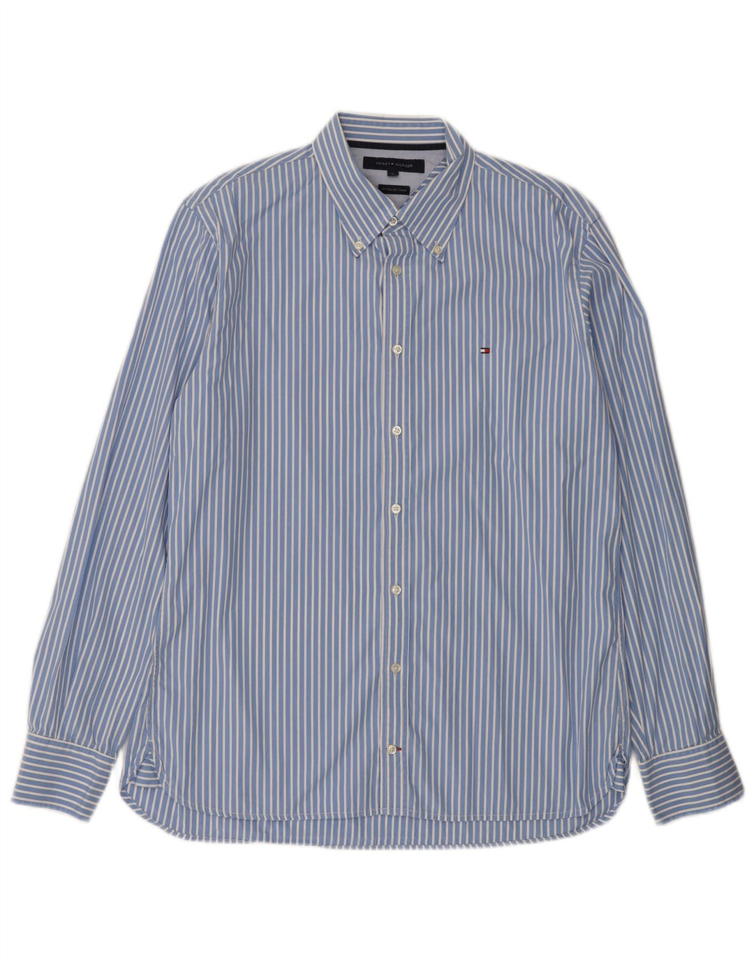 Koszula męska Tommy Hilfiger, duża, niebieska, bawełniana w prążki