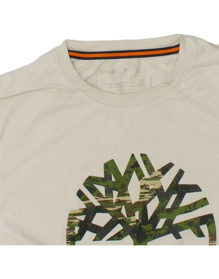 Męski T-shirt z grafiką TIMBERLAND, duży, biały