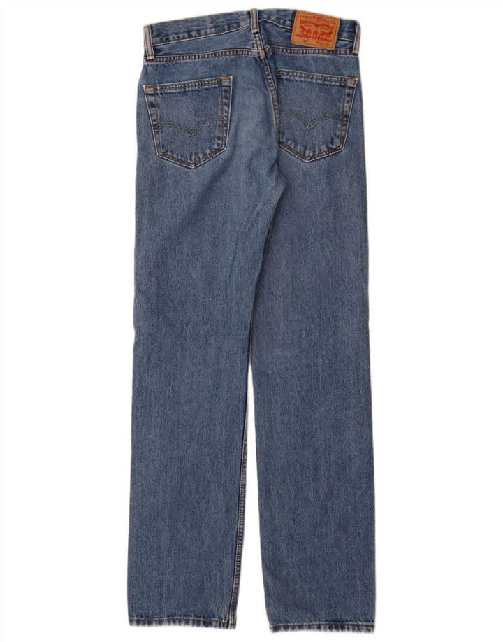 Męskie jeansy Levi's 505 Straight W30 L34 Niebieskie bawełniane
