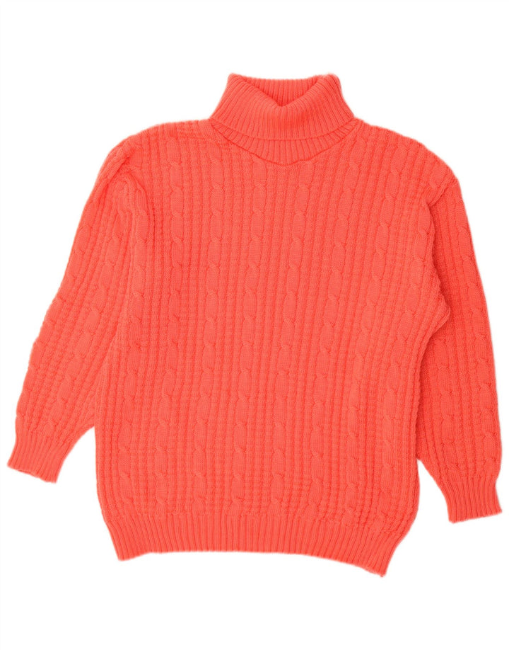 Vintage damski sweter z golfem UK 16, duży czerwony