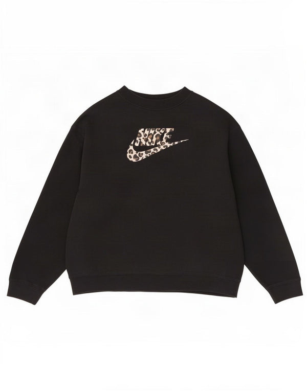 Damska bluza dresowa Nike Graphic Oversize UK 16, duża, czarna, bawełniana