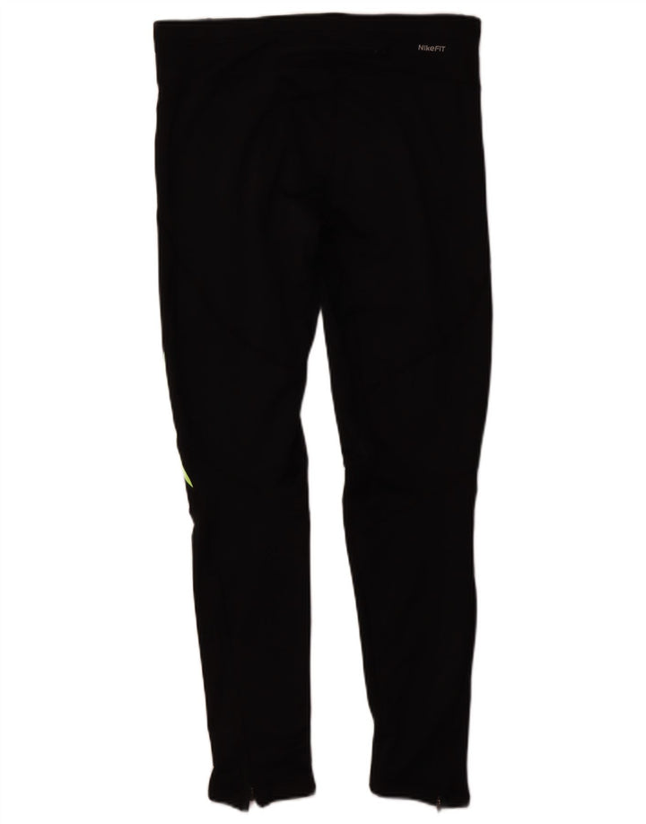NIKE Mens Tracksuit Trousers Medium  Black Colourblock Polyester