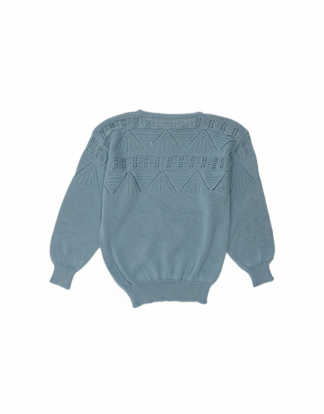 VINTAGE Womens Crew Neck Jumper Sweater UK 12 Medium Blue