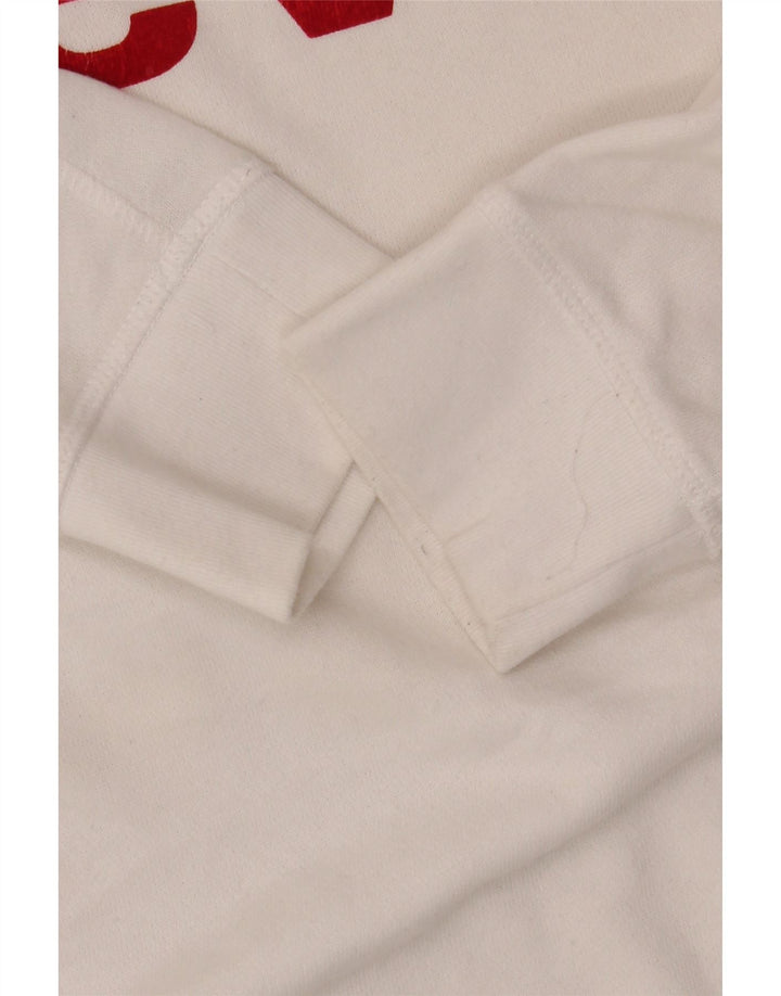 Damski sweter oversize LEVI'S UK 10, mały, biały, bawełniany