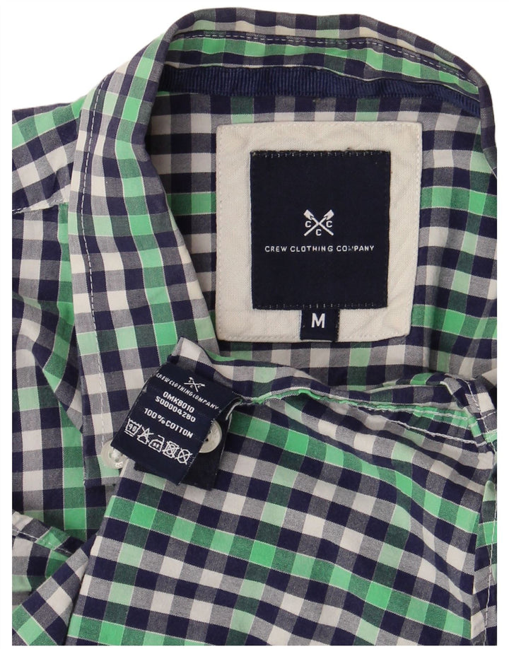 CREW CLOTHING Koszula męska z krótkim rękawem, średnia wielokolorowa bawełna w kratkę