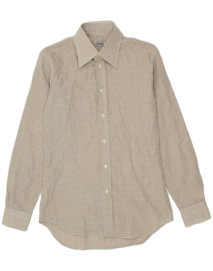 CASSERA Mens Shirt Size 38 Medium Grey Striped Vintage Cassera and Second-Hand Cassera from Messina Hembry 