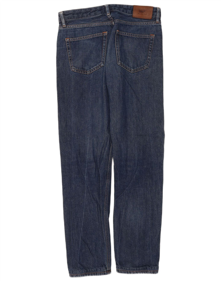 MASSIMO DUTTI Męskie proste dżinsy EU 38 Small W30 L30 Niebieska bawełna