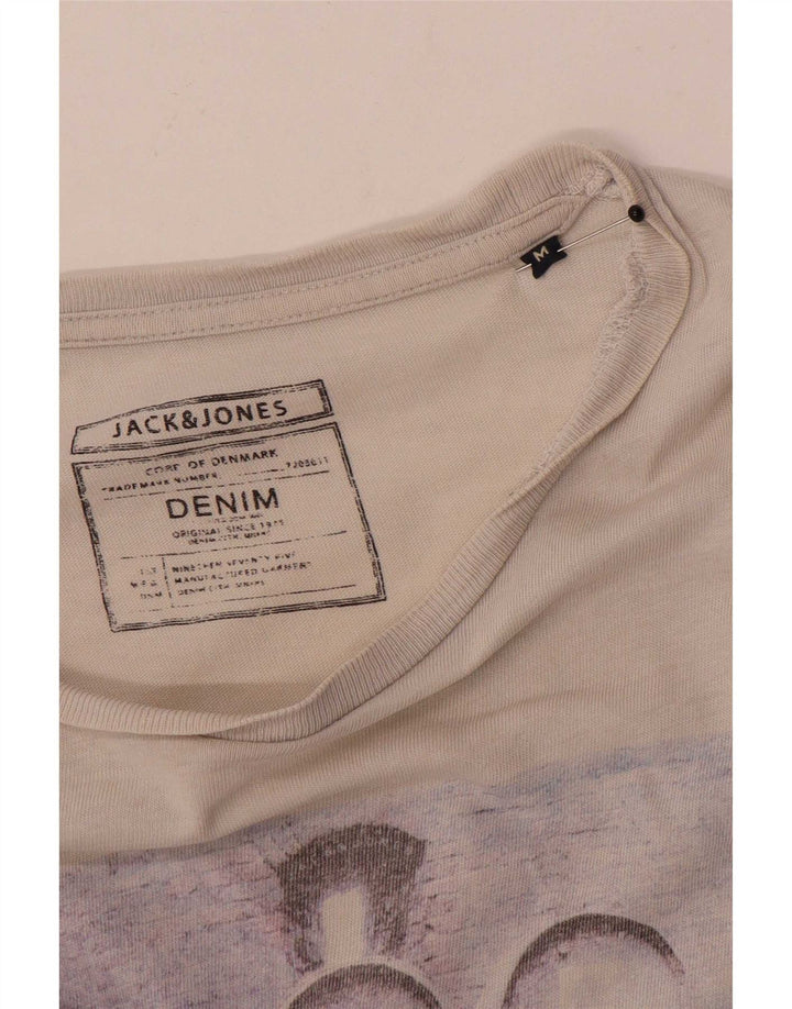 Męski T-shirt z grafiką Jack & Jones, średni szary
