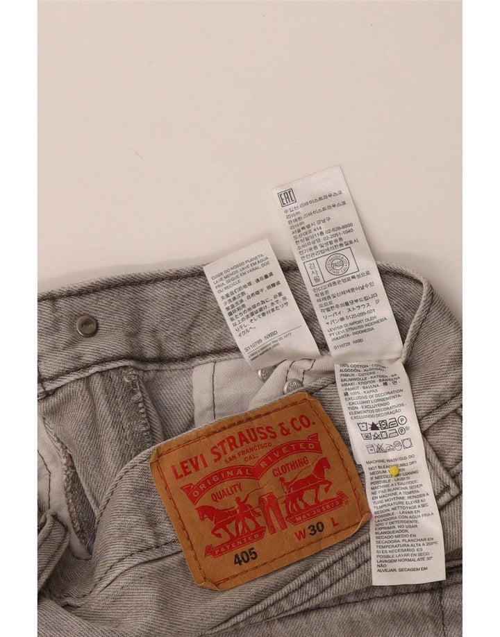 Męskie spodenki jeansowe Levi's 405 W30 Średnioszare, bawełniane
