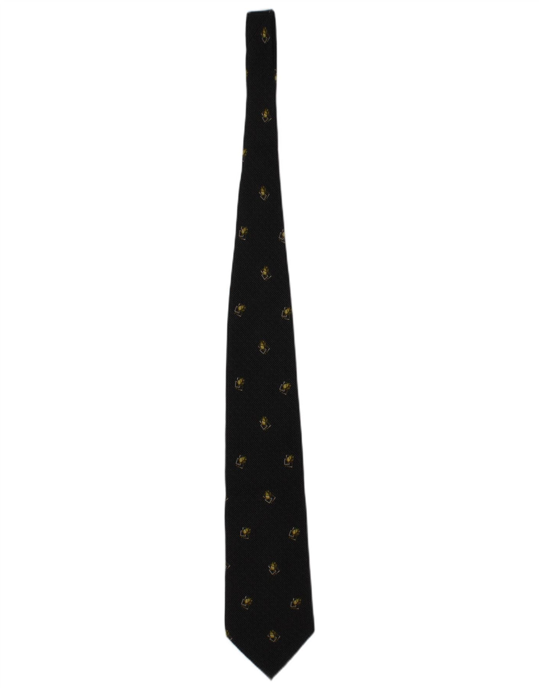 Męski krawat Valentino w jednym rozmiarze, czarny, kwiatowy, jedwabny, designerski