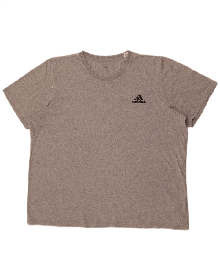 Adidas Męska koszulka Top XL Szara, nakrapiana bawełna