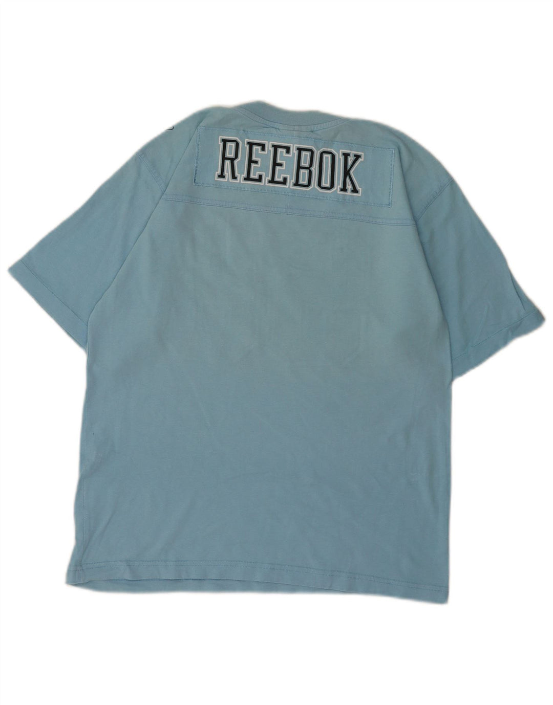Męski T-shirt Reebok z grafiką, mały, niebieski, bawełniany