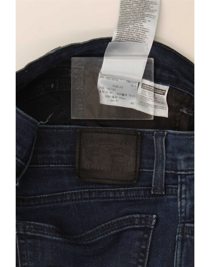 Damskie jeansy Levi's Slim W28 L26 Granatowa bawełna