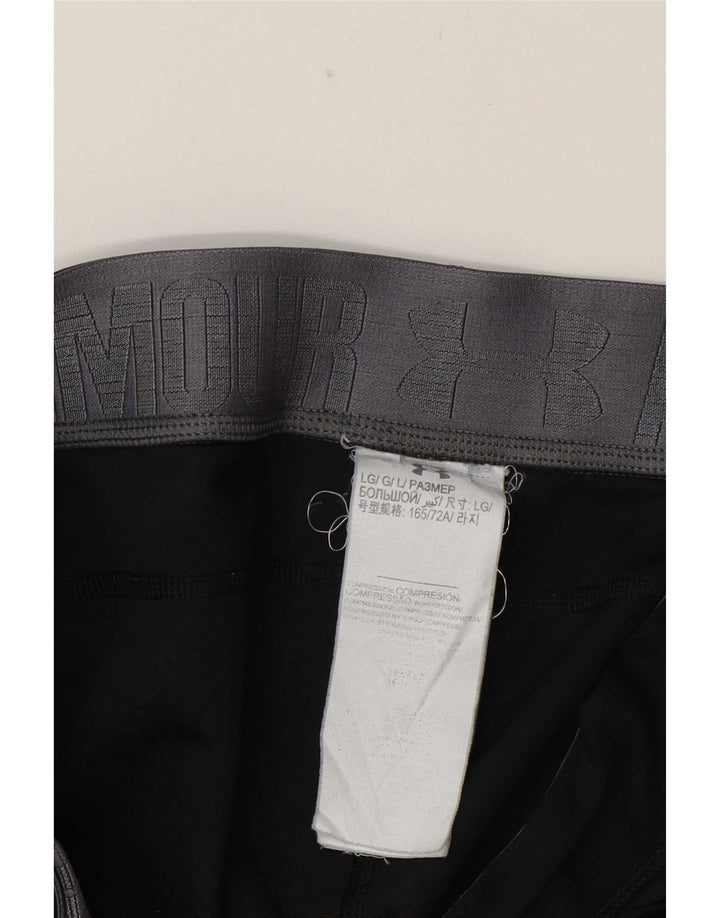 Damskie legginsy Capri Under Armour UK 16, duże, czarne, poliestrowe
