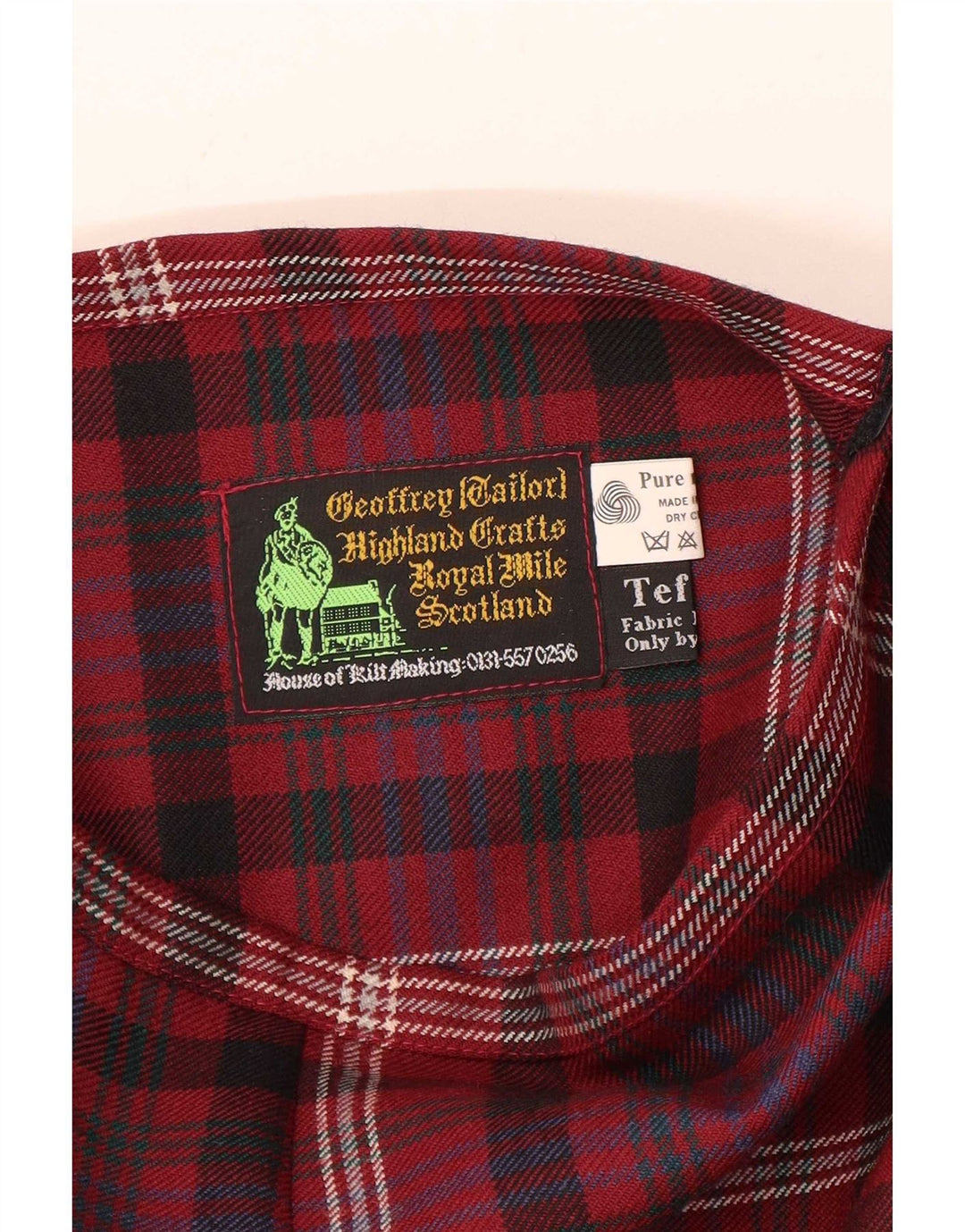 Vintage damska plisowana spódnica kopertowa W30 średnia czerwona wełniana kratka