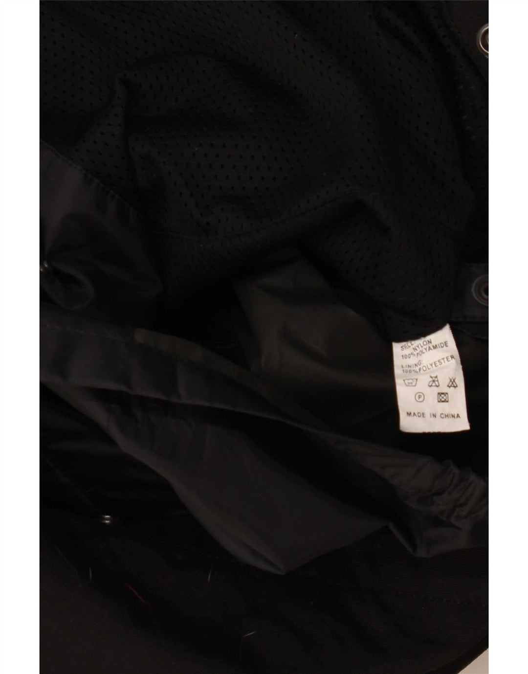 Vintage męska kurtka wyścigowa UK 38, średni czarny nylon