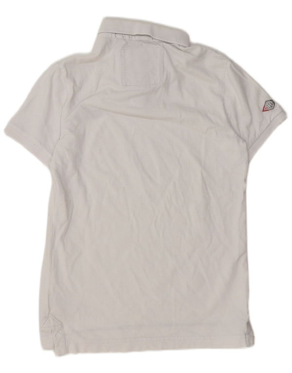 Męska koszulka polo Superdry, średnia biała bawełna