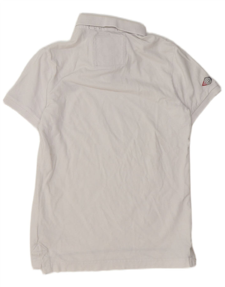 Męska koszulka polo Superdry, średnia biała bawełna