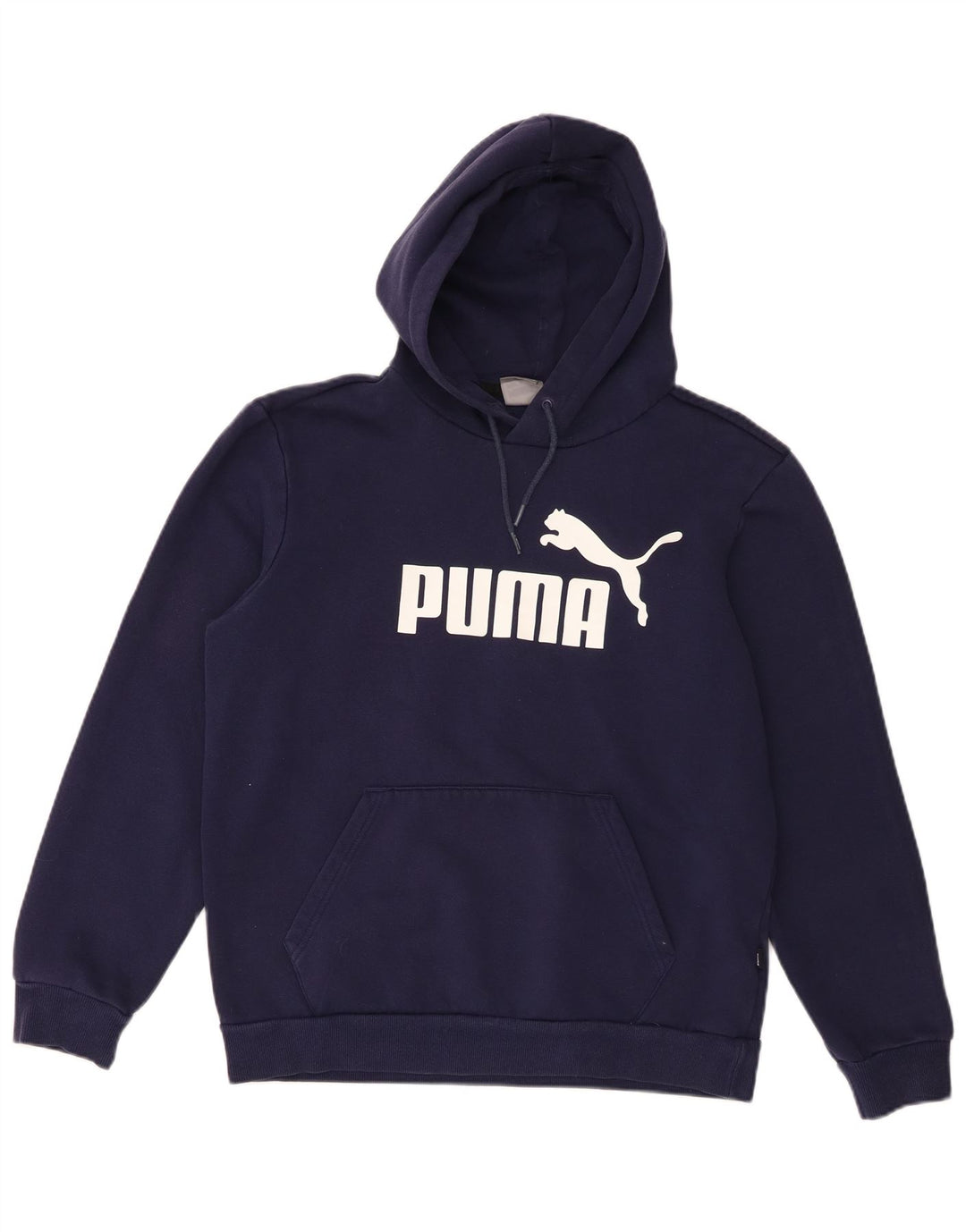 Męski sweter z kapturem Puma z grafiką, średni granatowy, bawełniany
