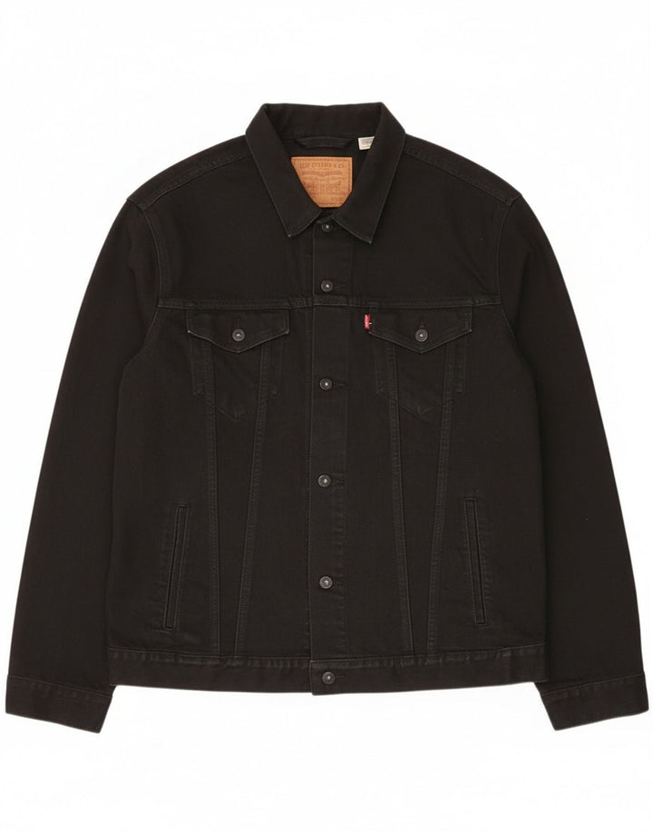 Męska kurtka dżinsowa Levi's UK 44 2XL Czarna bawełniana