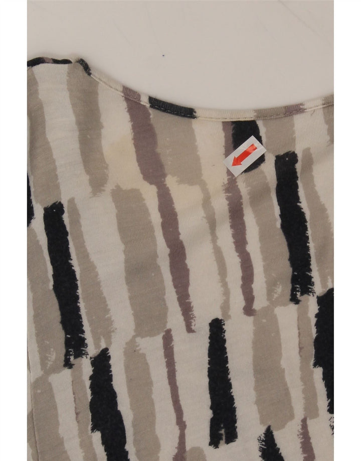 MOSSIMO Womens Batwing A-Line Dress UK 16 Large Grey Striped Rayon Vintage Mossimo and Second-Hand Mossimo from Messina Hembry 