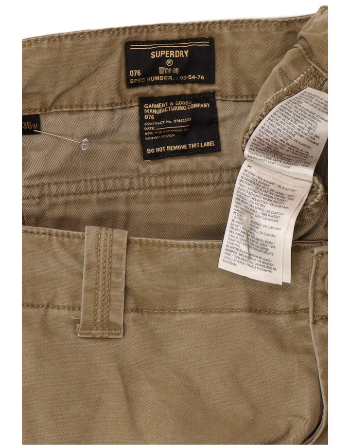 Męskie spodenki cargo Superdry W36, duże, beżowe, bawełniane