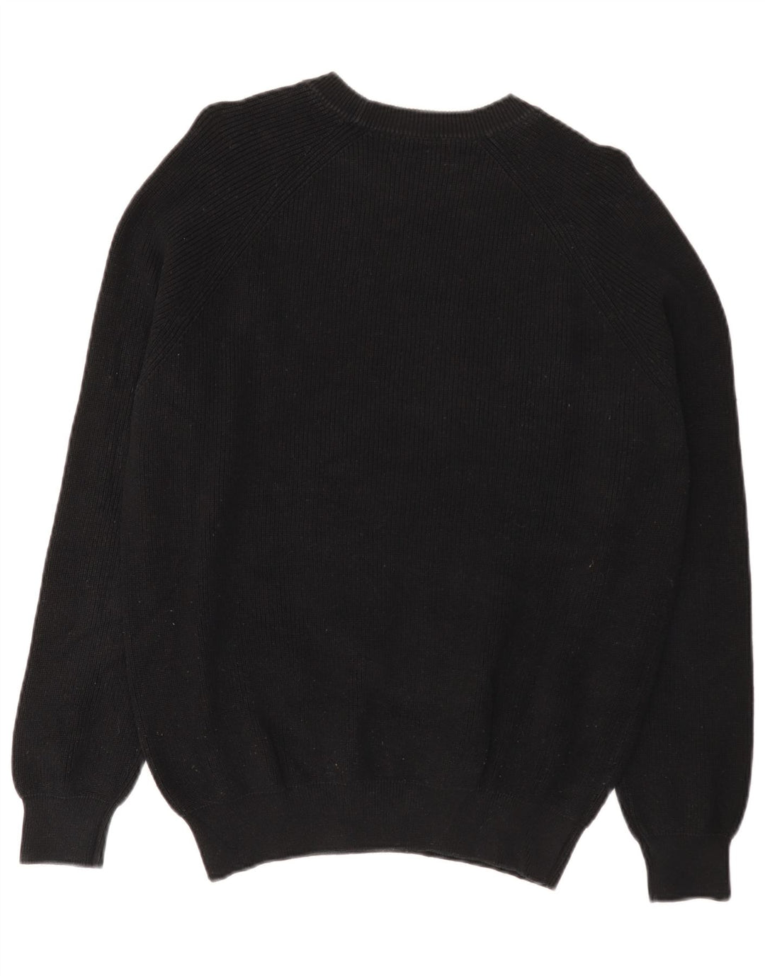 Zara Męski sweter z dekoltem w łódkę, mały, czarny, bawełniany