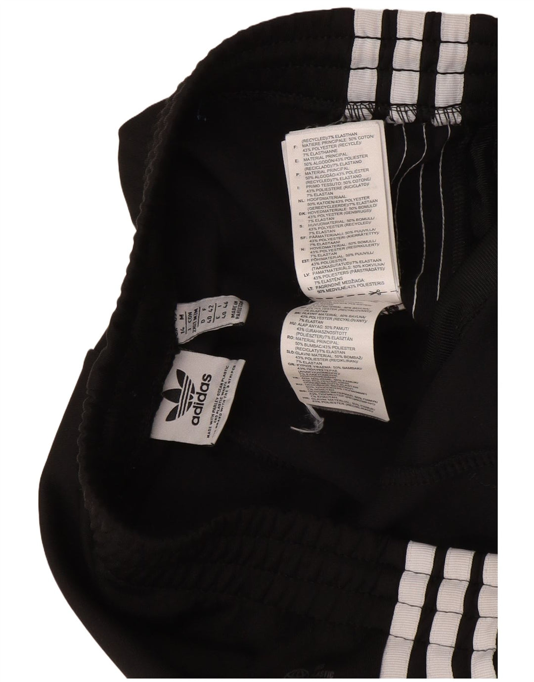 Damskie spodnie dresowe Adidas UK 14, średnie, czarne, bawełniane