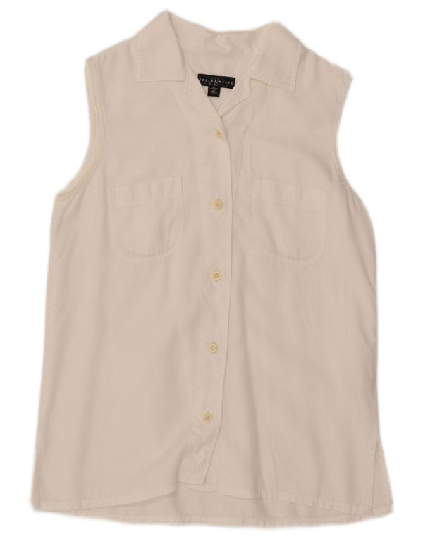 Damska bluzka koszulowa bez rękawów Belfe & Belfe IT 42 Średni biały Lyocell