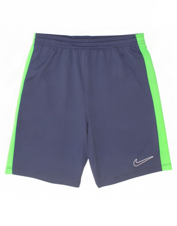 Chłopięce spodenki sportowe Nike 12-13 lat, duże, niebieskie, poliestrowe z blokami kolorów