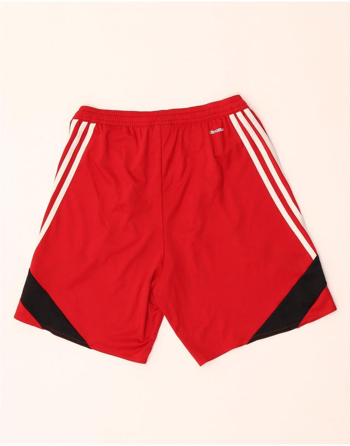 Męskie spodenki sportowe ADIDAS Climalite, mały, czerwony, poliestrowy blok kolorów