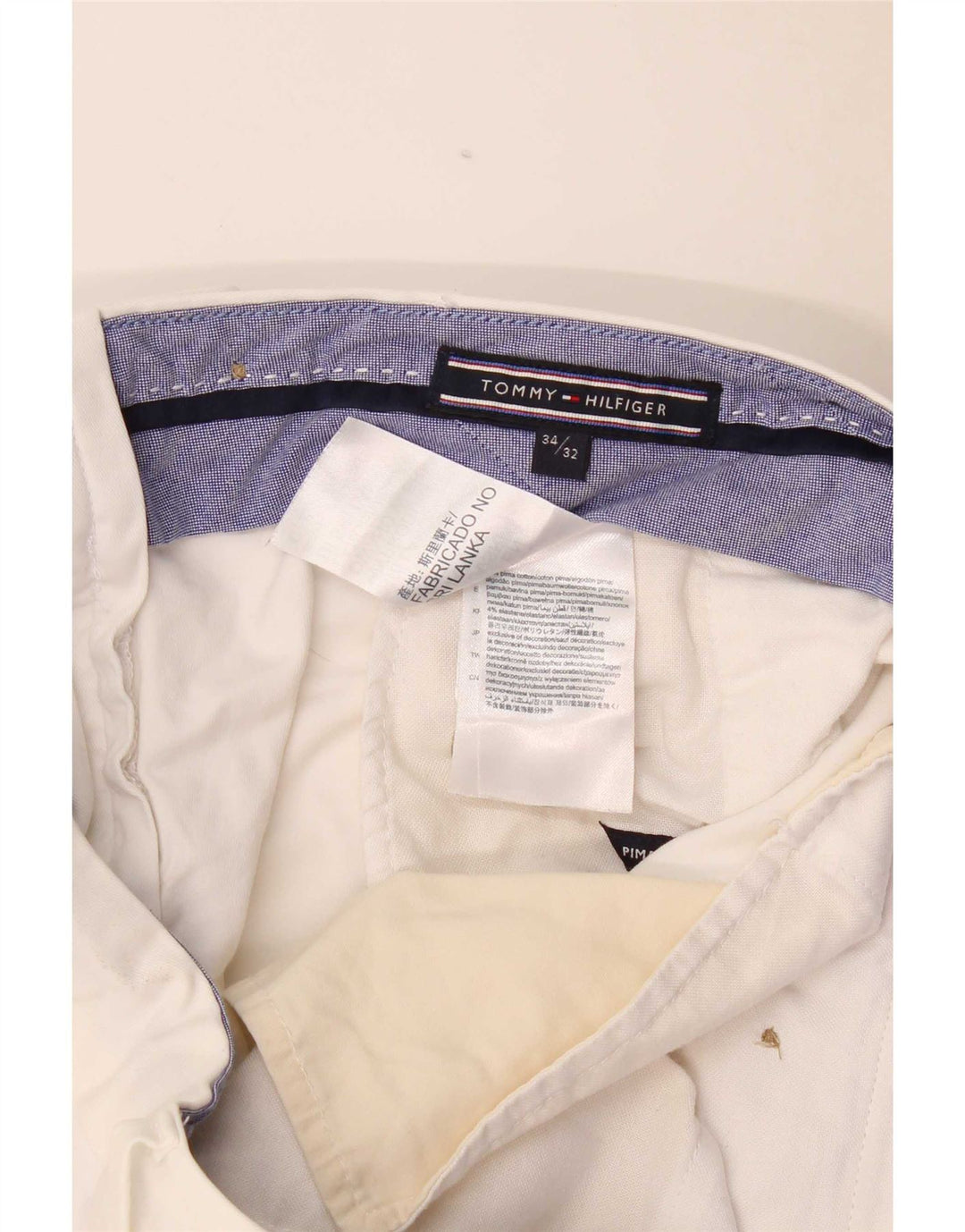 Męskie spodnie typu slim chino Tommy Hilfiger W34 L32 białe