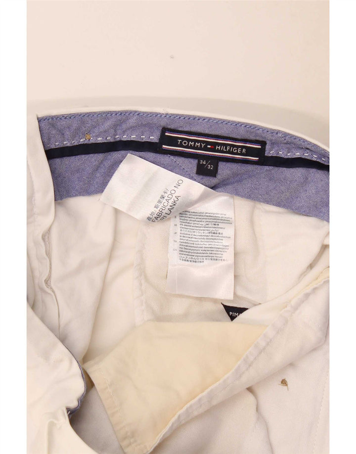 Męskie spodnie typu slim chino Tommy Hilfiger W34 L32 białe