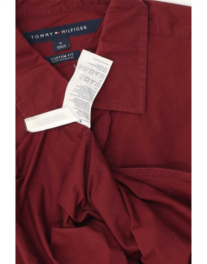 Koszula męska Tommy Hilfiger o dopasowanym kroju, średnia, bordowa bawełna