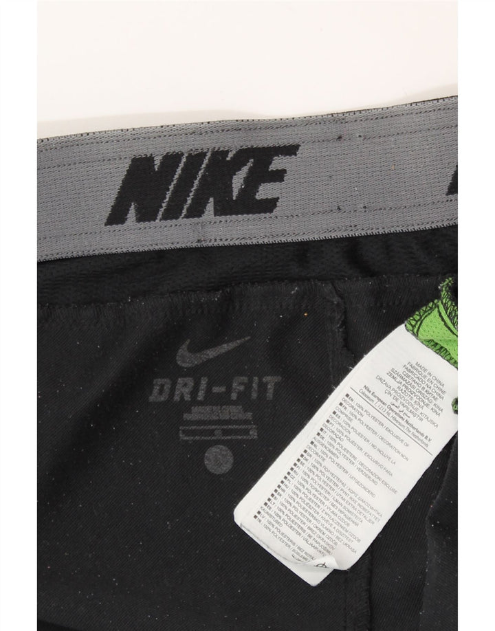 Męskie spodnie dresowe Nike Dri Fit, duży czarny poliester z blokami kolorów