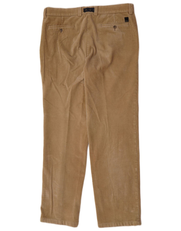 GARDEUR Mens Pegged Corduroy Trousers IT 52 XL W36 L32 Beige Cotton