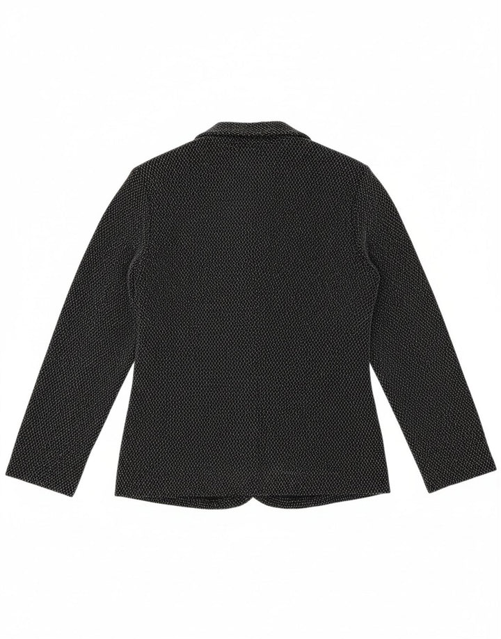 PACO BOUTIQUE Womens Knit Blazer Jacket UK 10 Small Black Nylon
