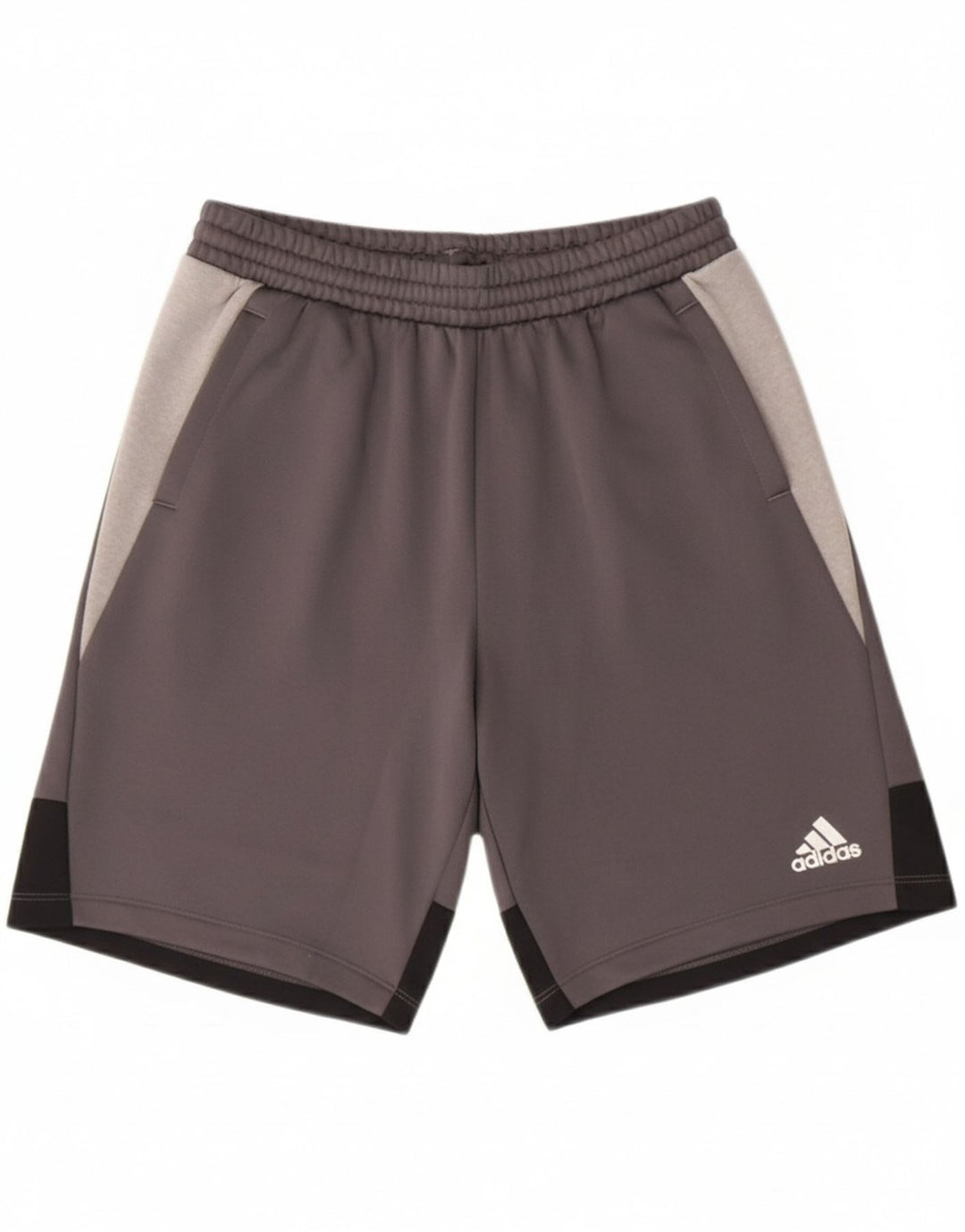 ADIDAS Boys Sport Shorts 13-14 Years  Grey Colourblock Polyester