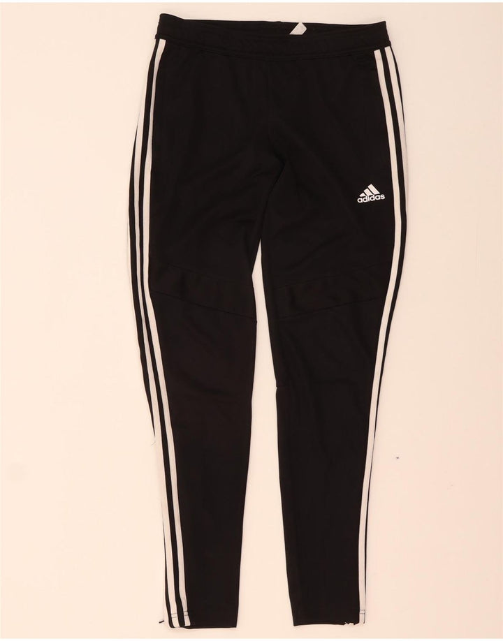 Damskie spodnie dresowe ADIDAS Aeroready UK 8/10, małe, czarne, poliestrowe
