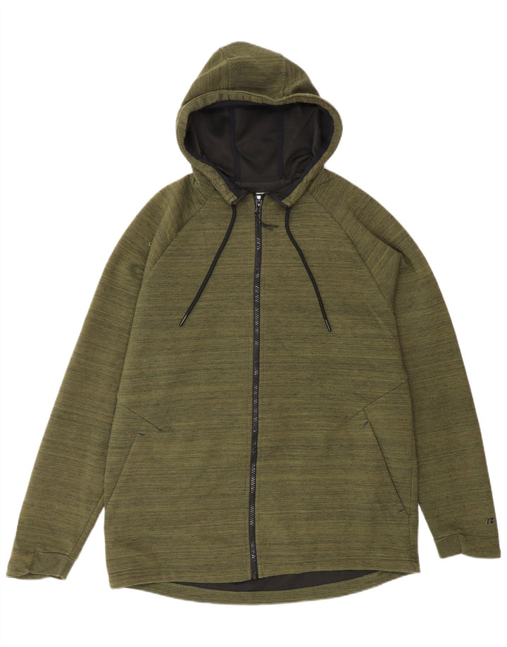 Męski sweter z kapturem i zamkiem RUSSELL ATHLETIC, UK 38/40, średni khaki, poliester