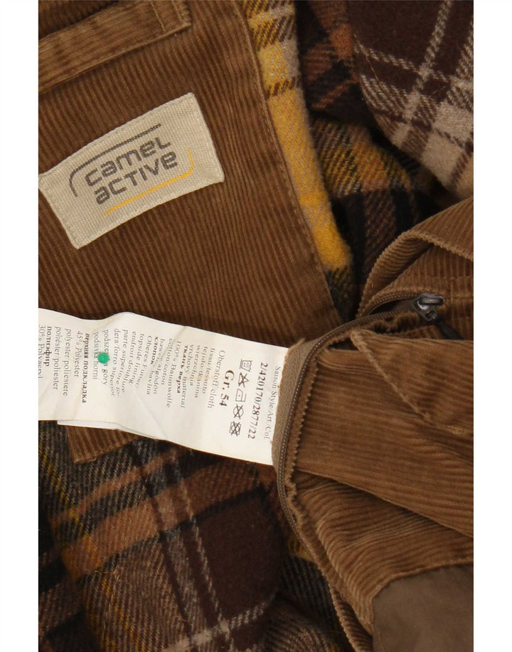 Męska kurtka sztruksowa Camel Active IT 54 XL, beżowa, bawełniana