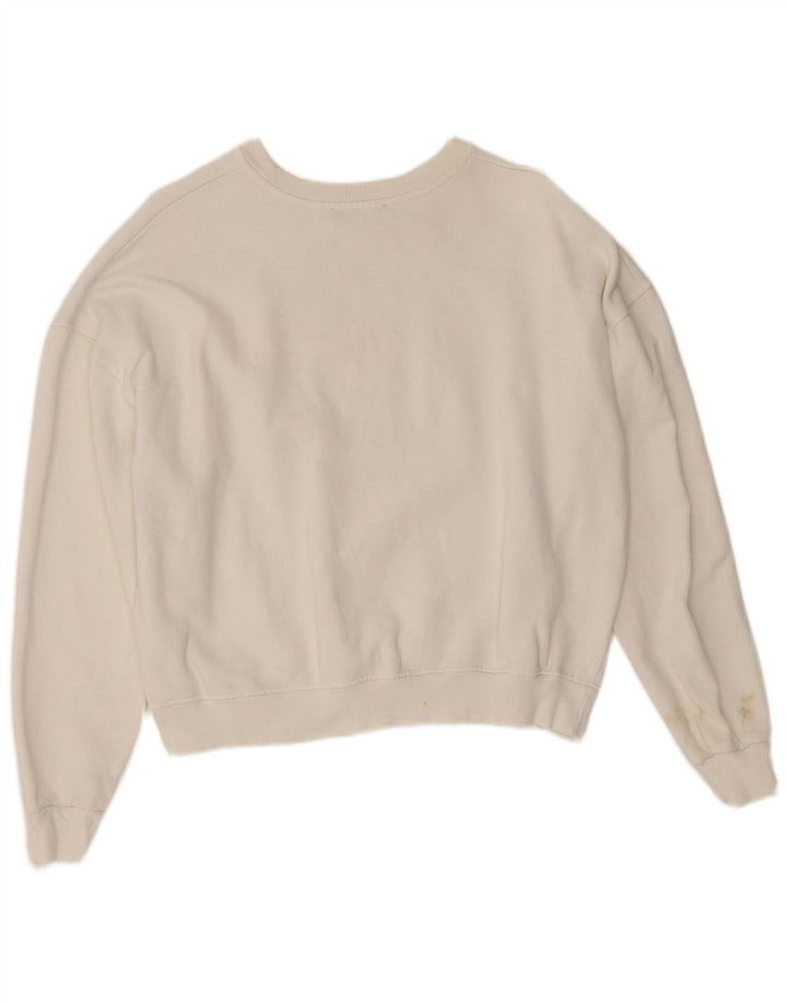 Damska bluza oversize Zara z grafiką UK 10, mała, biała