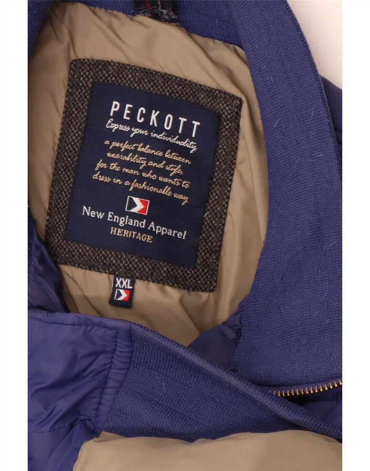 Męska ocieplana kurtka Peckott UK 44 2XL Granatowy poliamid