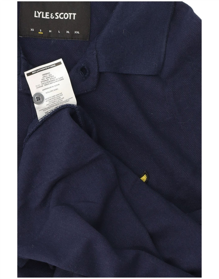 Męska koszulka polo Lyle & Scott, mała, granatowa, bawełniana