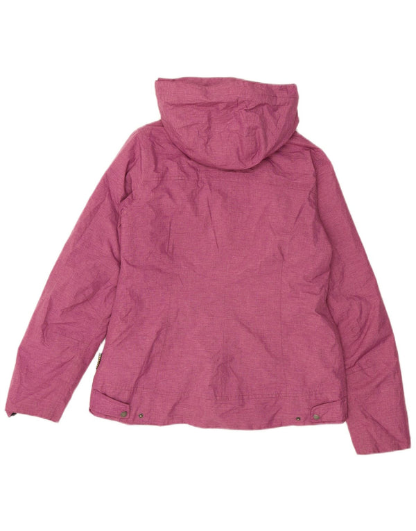 Damska kurtka wiatrówka Jack Wolfskin z kapturem UK 12/14, średni róż