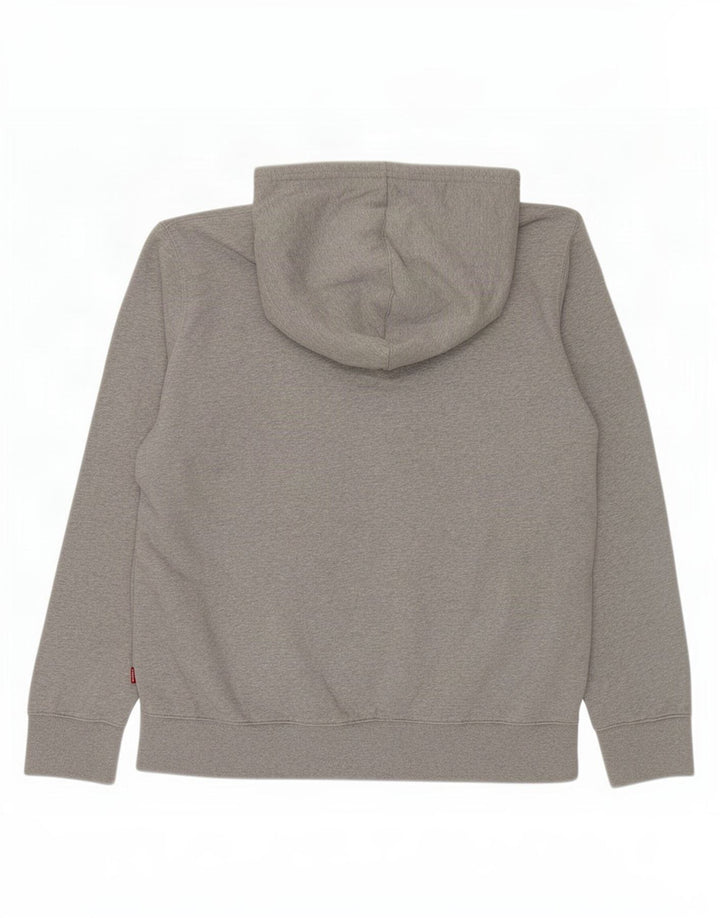 Męski sweter z kapturem Levi's Standard Graphic, duży, szary, bawełniany