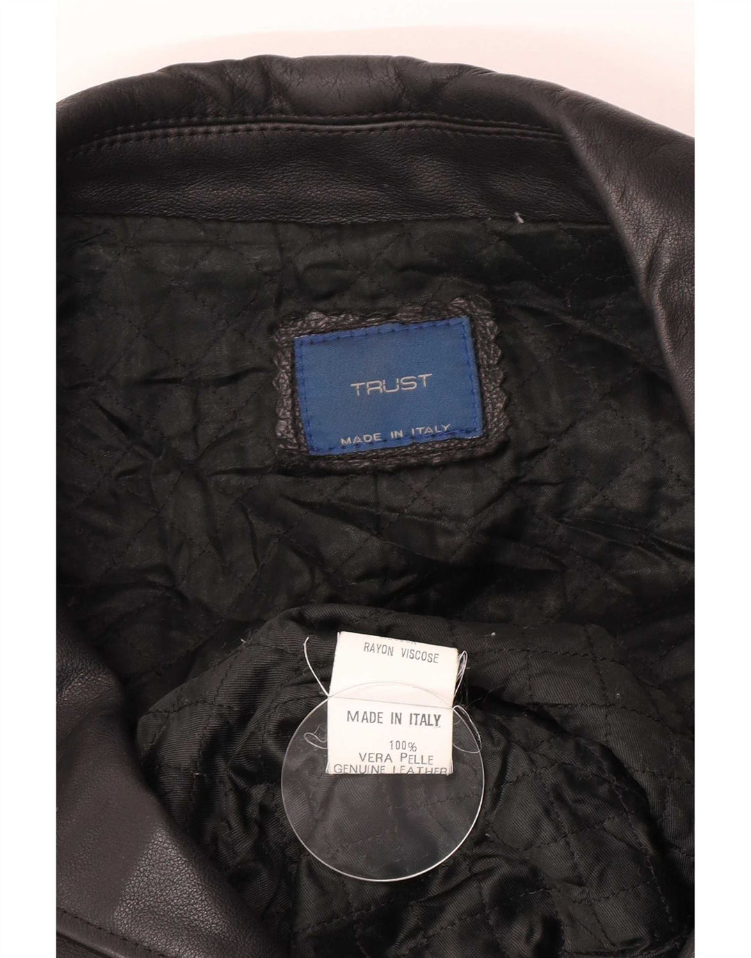 Vintage męska kurtka skórzana IT 52 XL czarna skóra