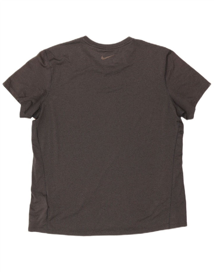 Męski T-shirt Nike Dri Fit Top XL Szary poliester z blokami kolorów